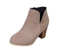 LOPILY Botines Negros Botas Sólido con Zapatos Características: (Khaki, 41)