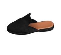 LOPILY Botines Originales Mujer punto con punta puntiaguda para mujer (Black, 41)