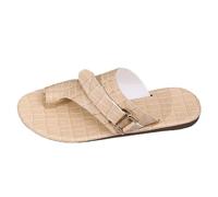 LOPILY Calcetines Zapatillas Hombre para mujer, chanclas planas para playa y exteriores, informales con punta (Beige, 41)