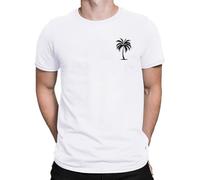 LOPILY Calzonas Hombre Corta para Hombre, Primavera, Verano y otoño, Cuello, Estampado Personalizado 2D, cómoda e Informal. (White, XXL)