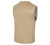 LOPILY Camisas Casuales Multi Pocket Sleeveless Jacket Coat British Suit Chase Blouse (Khaki, L)