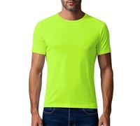 LOPILY Camiseta Personalizada Hombre y Color Liso para Hombre, Informal, Transpirable, de Malla, para Primavera y Verano (Mint Green, XXXXL)