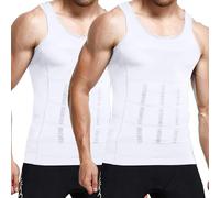 LOPILY Camiseta Reflectante de Color Liso, Ajustado y a la para Hombre (B, M)
