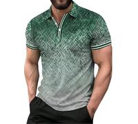 LOPILY Camisetas Rojas Hombre Manga Corta Corta Que absorben la Humedad Camisas Estampadas de Rendimiento para Hombre (Blackish Green, S)