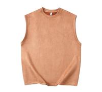 LOPILY Chaleco Niño Invierno Color Suede Flat Sleeveless Vest (Coffee, M)