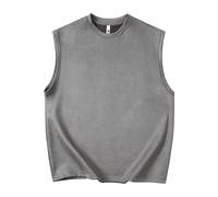 LOPILY Chaleco Niño Invierno Color Suede Flat Sleeveless Vest (Dark Gray, XXXXXL)