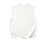 LOPILY Chaleco Niño Invierno Color Suede Flat Sleeveless Vest (White, XL)