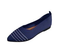 LOPILY Chanclas Mujer Confort mujer, con tejido volador, punta redonda, un solo pie, con, zapatos de trabajo individuales. (Blue, 37)