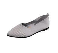 LOPILY Chanclas Mujer Confort mujer, con tejido volador, punta redonda, un solo pie, con, zapatos de trabajo individuales. (Grey, 38)