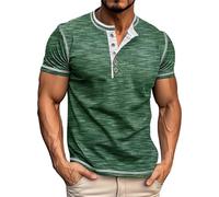 LOPILY Cosas Baratas Y Chulas Summer Casual Short Sleeved Round Neck Solid Color T Shirt Top (Green, XXXL)
