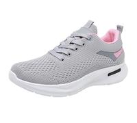 LOPILY Deportivas Fascitis Plantar de Malla para Mujer, Zapatos Casuales Transpirables de Primavera, Verano y otoño, Zapatos de Malla livianos, Zapatos Casuales Deportivos para Caminar (Grey, 41)