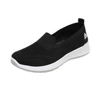 LOPILY Deportivas Mujer Vestir Doradas de Verano Hueco Transpirable Tacón Zapatos Casuales de (Black, 41)