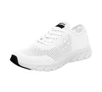 LOPILY Deportivas Negras Mujer Malla a con Cordones para Mujer, Zapatos Informales cómodos, de Primavera y otoño (White, 43)