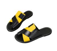 LOPILY Go Sexy Zapatillas Mujer de verano a juego, de una sola línea, informales, con de pez, de comercio exterior (Yellow, 42)