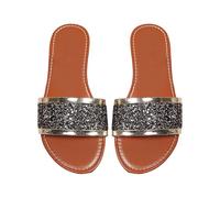 LOPILY Ideas Regalos Navidad Hombre zapatillas casuales huecas, zapatos planos, sandalias (Gold, 36)