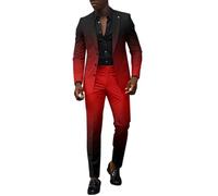 LOPILY Lluvia Hombre Fashion Business Suit Jacket Trousers Chaqueta De Boda Traje de Slim 2 Piezas Negocios Chaleco y Pantalones Abrigo Chubasquero Goma