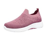 LOPILY Negras Niña Casual Shoes Spring Summer and Autumn Fly Woven Breathable Lightweight Mesh Walking