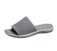 LOPILY Pantuflas Hombre Invierno Divertidas de comercio exterior, de poliuretano, ligeras, con tejido de mosca, zapatos de playa (Grey, 41)