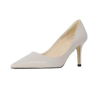 LOPILY Plantilla Zapato Trabajo Tacones De Mujer Stiletto Punta Puntiaguda Zapatos De Vestir Boda Fiesta De Graduación Trabajo Nupcial Novia Dama De Honor Invitada De Elegante Cómodo (Grey, 37)