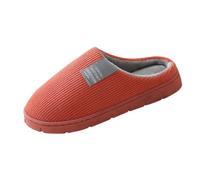 LOPILY Playeros Negros Mujer de felpa de invierno para mujer, gruesa, cálidas, respetuosas con la, antideslizantes para interiores, zapatillas de algodón para el (Red, 41)