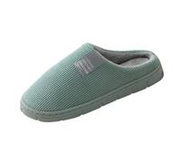 LOPILY Playeros Negros Mujer de felpa de invierno para mujer, gruesa, cálidas, respetuosas con la, antideslizantes para interiores, zapatillas de algodón para el (Mint Green, 36)