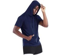 LOPILY Polos De Marca Shirt Bottoming Shirt Men's Short Sleeved T Shirt Men's Sports Tops T Shirt (Navy, XXL)