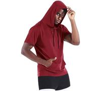 LOPILY Polos De Marca Shirt Bottoming Shirt Men's Short Sleeved T Shirt Men's Sports Tops T Shirt (Red, XL)