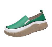 LOPILY Rebajas para Mujer, Zapatillas de Deporte Tejidas Transpirables para Caminar, sin Cordones, de, con Soporte para el y Las Manos (Green, 40)