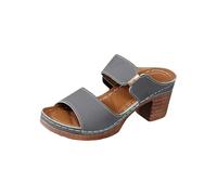 LOPILY Regalos Divertidos Hombre de aguja para mujer, zapatillas casuales huecas, zapatos con de aguja, sandalias (Grey, 41)