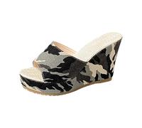 LOPILY Regalos Enfermera de verano para mujer, nuevas, con punta redonda, para uso exterior, con gruesa. (Grey, 41)