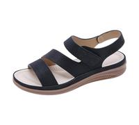 LOPILY Sandalia Cuña Mujer Rojo zapatos de playa transpirables de verano, sandalias de tacón con de talla grande, sandalias de tendencia de (Black, 39)