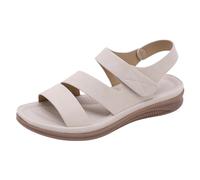 LOPILY Sandalia Cuña Mujer Rojo zapatos de playa transpirables de verano, sandalias de tacón con de talla grande, sandalias de tendencia de (Beige, 42)