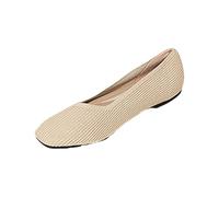 LOPILY Sandalia Transparente Plana transpirables y suaves, zapatos de antideslizantes para caminar, zapatillas de deporte con soporte para el (Beige, 37)