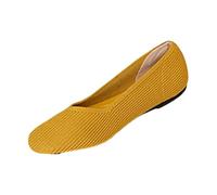 LOPILY Sandalia Transparente Plana transpirables y suaves, zapatos de antideslizantes para caminar, zapatillas de deporte con soporte para el (Yellow, 41)