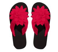 LOPILY Sandalias Mujer Cerradas Por Delante casuales planas de playa para exteriores (Red, 39)