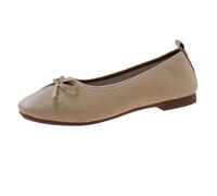 LOPILY Sandalias Piscina Mujer Zapatos franceses de blanda; Zapatos planos para embarazadas; Zapatos casuales sin cordones (Khaki, 41)