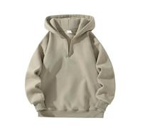 LOPILY Sudaderas Mujer Grande con Capucha y Media Cremallera Informal de Color Liso a la para Mujer Sudadera Capucha, Ropa, Abrigo Talla Grande, Sudadera Estrellas, Invierno, Bolsillos