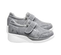 LOPILY Tenis Enfermera Zipper Wedge Shoes Anti Platform Sneakers Footwear (Grey, 41)
