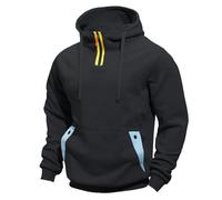 LOPILY Top Case Men Men's Cargo Quarter Zip Pullover Workout Running Active Sweatshirt with Pockets Sudaderas con Capucha para Hombre Bolsillos Moda Ligero Color Sólido Manga Larga Otoño/Invierno