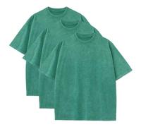 LOPILY Tops Encaje Oversized Heavy Cotton Summer T Shirts tee Loose Fit Short Sleeve Casual Tshirts For Men Women (Green, M)