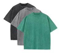 LOPILY Tops Encaje Oversized Heavy Cotton Summer T Shirts tee Loose Fit Short Sleeve Casual Tshirts For Men Women (Beige, M)