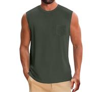 LOPILY Tops Negros Hombre Transpirable para Hombre, Ideal para Entrenamiento Muscular en el Gimnasio, Informal, de Verano (Mint Green, XXXL)