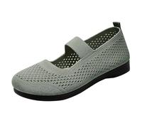 LOPILY Zapatillas Blancas Cuña Tejida para Mujer, Calzado Informal, Transpirable, Antideslizante, con y Profunda, para Primavera, Verano y otoño (Green, 37)