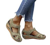 LOPILY Zapatillas Blancas Mujer para Mujer Zapatos Cómodos con Punta Abierta Y Tacones Viajar A La Playa Respiración Antiderapante Mu (Green, 37)