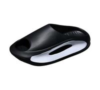LOPILY Zapatillas Chica antideslizantes algodón y lino para hombre y mujer, zapatilla casa para interior y exterior, sandalias con punta abierta, zapatos transpirables para dormitorio (Black, 44)