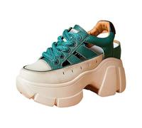 LOPILY Zapatillas Correr Baratas Mujer Sandalias Zapatos Fondo Grueso Sandalias (Green, 40)