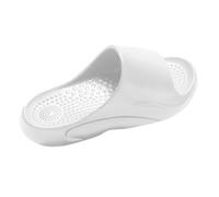 LOPILY Zapatillas de casa para mujer, de verano, para interior y baño, de PVC, sencillas, antideslizantes, cómodas, con gruesa (White, 38)