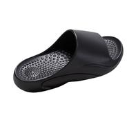 LOPILY Zapatillas de casa para mujer, de verano, para interior y baño, de PVC, sencillas, antideslizantes, cómodas, con gruesa (Black, 44)