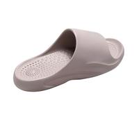 LOPILY Zapatillas de casa para Mujer, de Verano, para Interior y baño, de PVC, Sencillas, Antideslizantes, cómodas, con Gruesa (Khaki, 36)