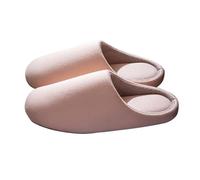 LOPILY Zapatillas De Deporte De Mujer Home Non Slip Floor Soft Bottom Japanese Silent Household Cotton Slippers (Pink, 38)
